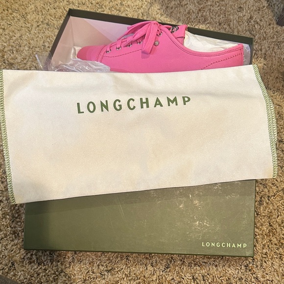 Longchamp Fuchsia Women's Sneakers - Picture 2 of 3